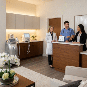 Medical Spa Management reception area WRTX MSO